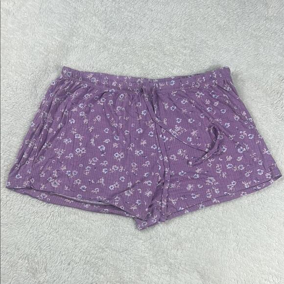 Honeydew Intimates Purple Floral Pajama Shorts - Picture 1 of 5